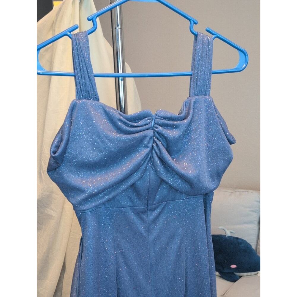 Sparkle Periwinkle Blue Evening Gown - Picture 7 of 9